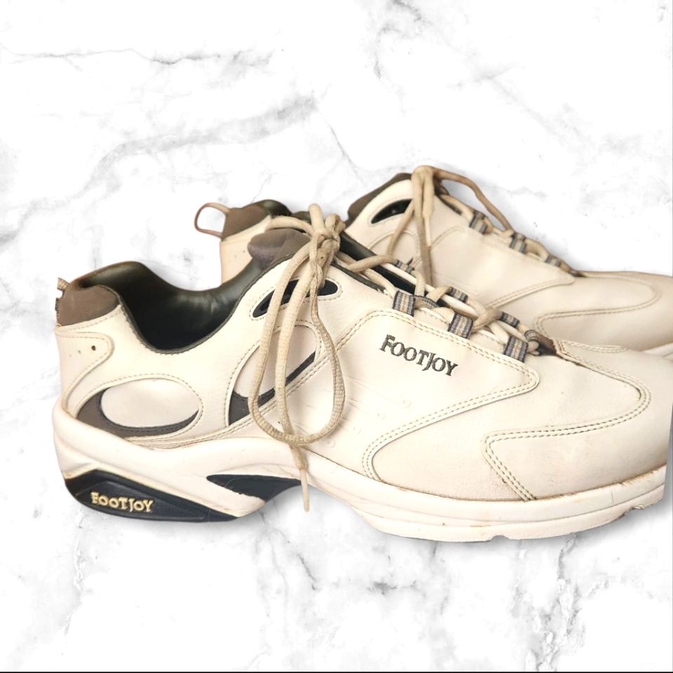 Footjoy White And Black Golf Shoes With Sleek Design Mens Size 12m
